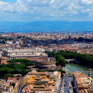 rome aerial view copter color